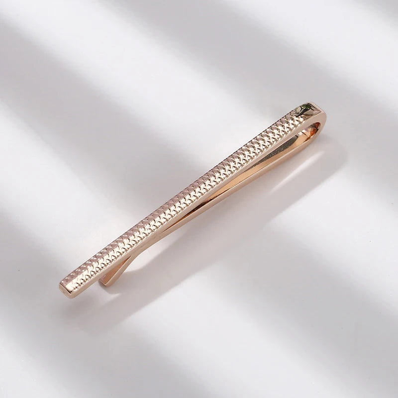 Crystal Tie Bar | Unisex Electroplated Metal Tie Clip