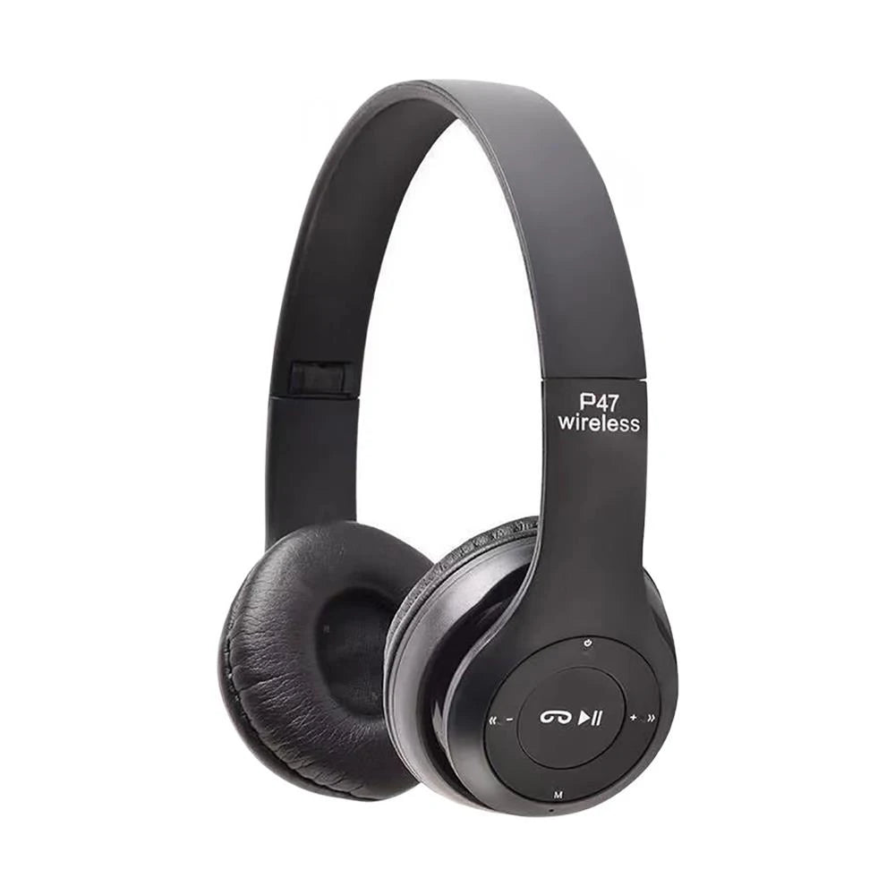 P47 Wireless Over-Ear Headphones | Bluetooth 5.3 HiFi Stereo with Mic