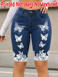 Women's Floral Print Knee-Length Leggings