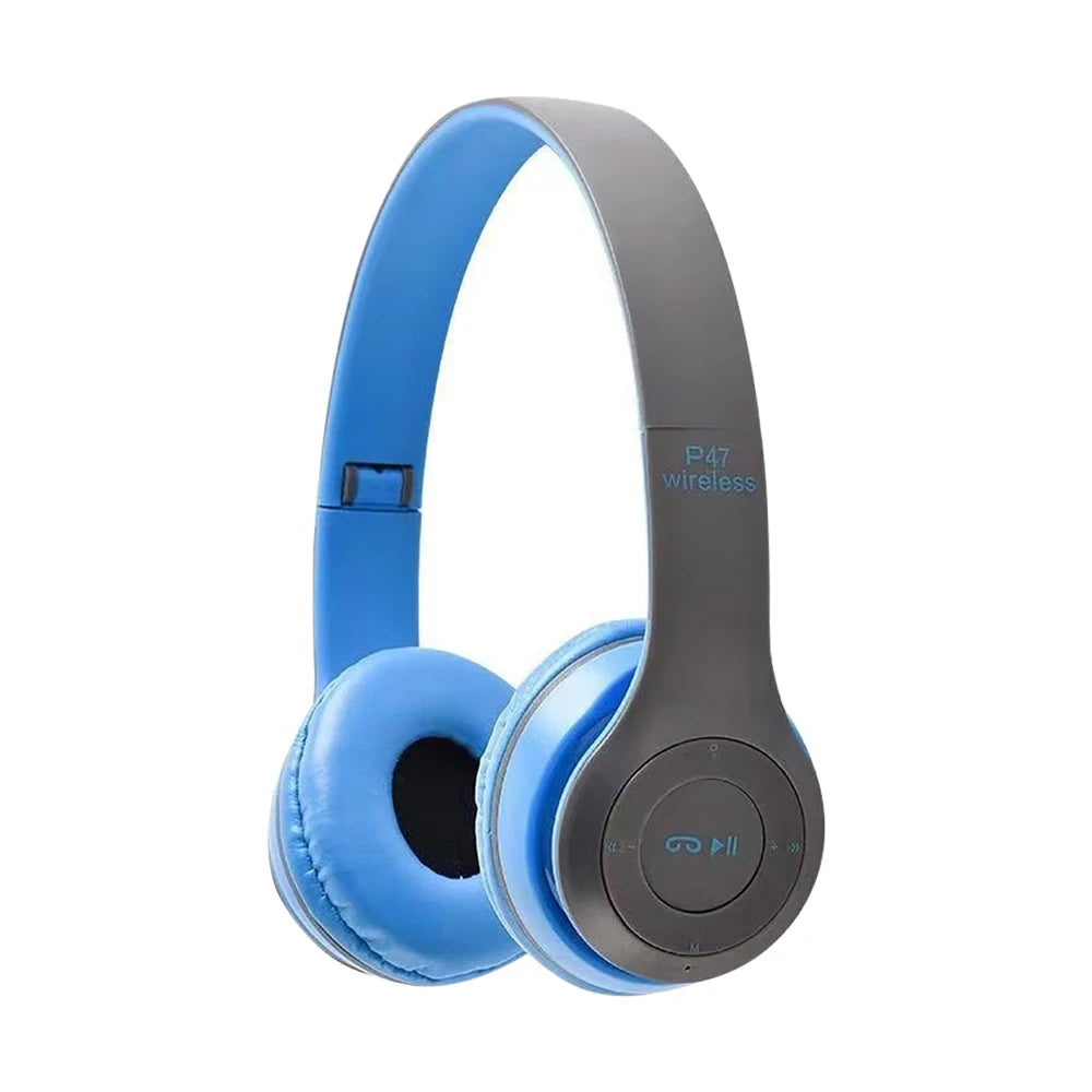 P47 Wireless Over-Ear Headphones | Bluetooth 5.3 HiFi Stereo with Mic