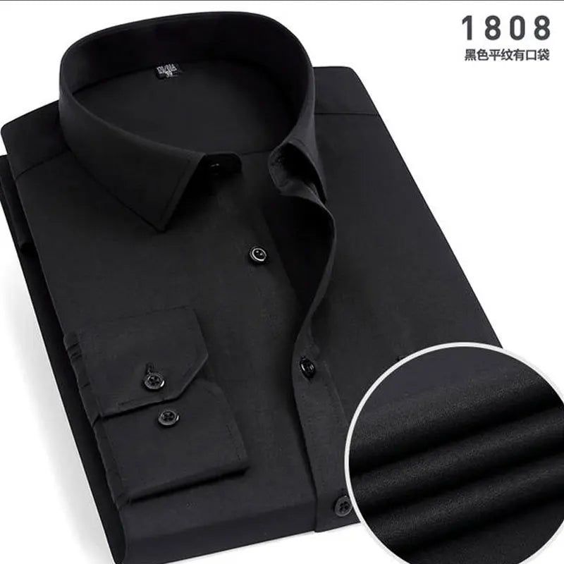 Camisa de manga larga a rayas ajustada para hombre