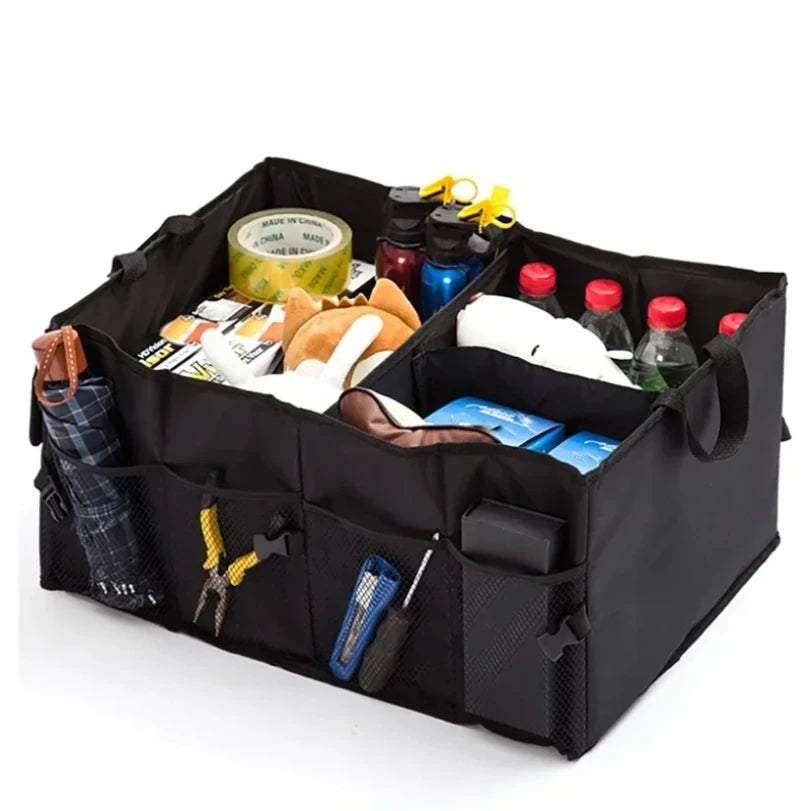 Organizador grande plegable para maletero de coche | Caja de almacenamiento de carga de Oxford ecológica