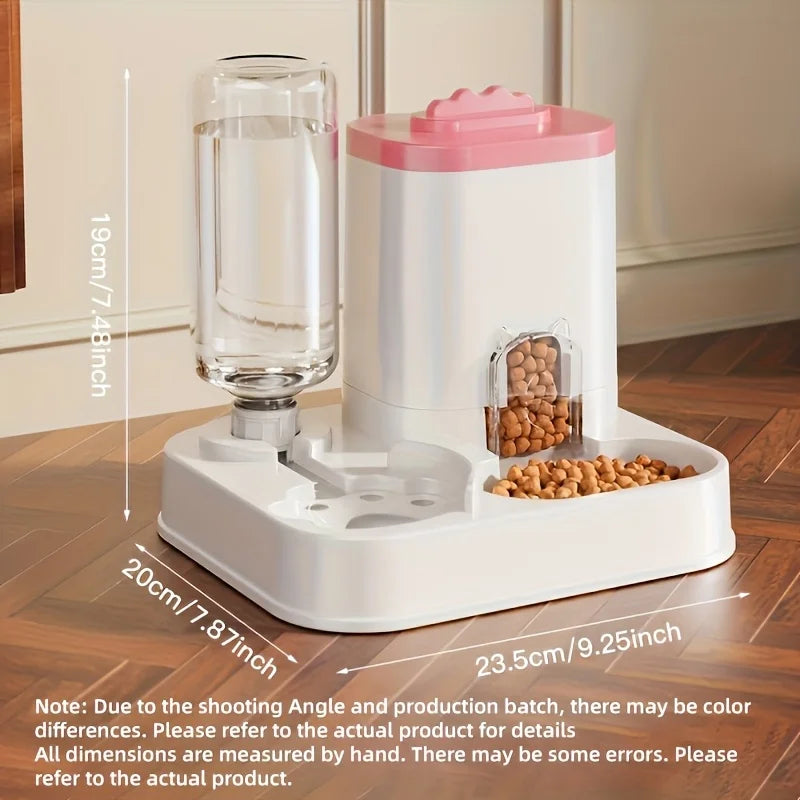 Dispensador y comedero de agua automático por gravedad para gatos – Antiderrames, gran capacidad