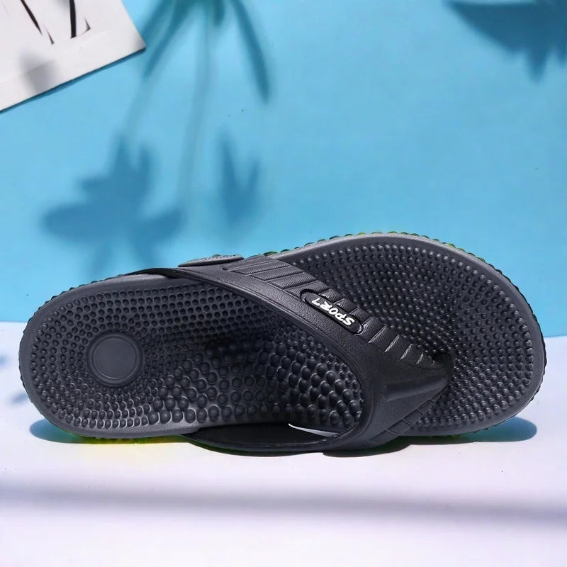 Sandalias ligeras de masaje de EVA para hombre – Chanclas sin cordones para playa, casa y exteriores