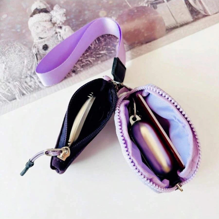 2-Piece Nylon Wrist Bag & Coin Purse Set — Waterproof Sporty Wallet with Keychain Bag & Card Case