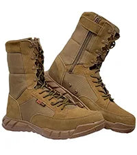Botas Tácticas Ligeras para Hombre Zapatos de Combate de Entrenamiento con Cordones Impermeables al Aire Libre Botas de Senderismo Transpirables