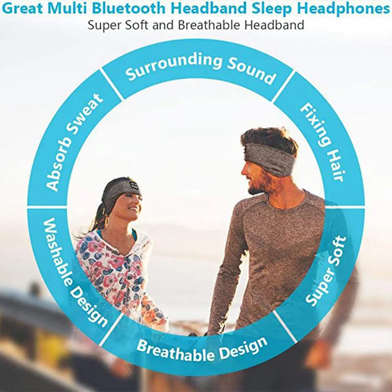 Bluetooth Sleep Eye Mask Headphones – Wireless Music & Sport Headband