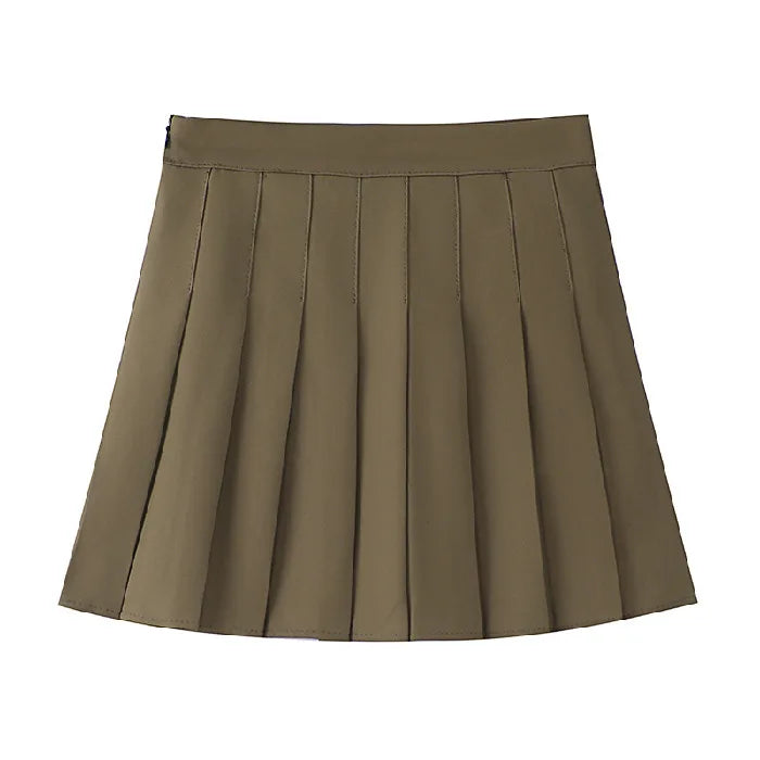 Women's High-Waist Pleated Mini Skirt