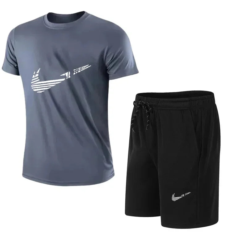 Conjunto de chándal de verano para hombre – Camiseta y pantalón corto