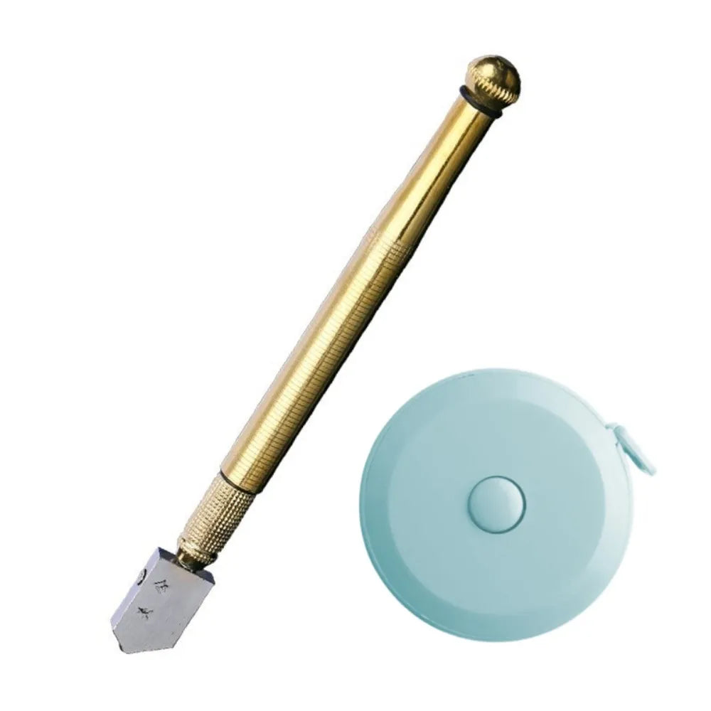 Diamond Wheel Glass Cutter — Carbide Tip, Non-Slip Handle, 5–12mm Cut Range
