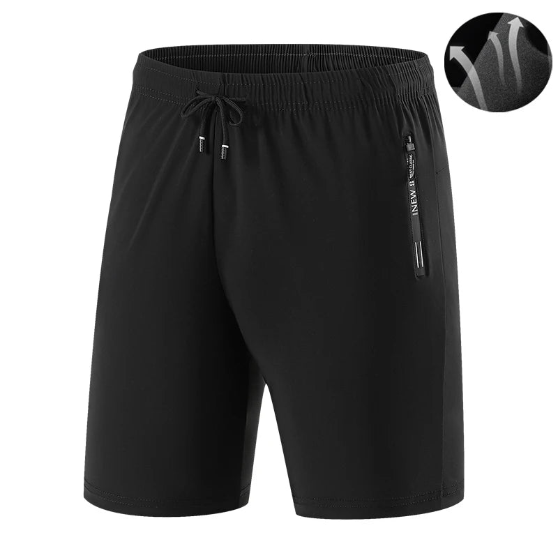 Pantalones Cortos de Verano para Hombre, Ropa Deportiva Fresca, Pantalones Cortos Deportivos para Correr, Parte de Abajo Informal, Gimnasio, Entrenamiento, Jogging, Pantalones Cortos para Hombre, Negro, Gris