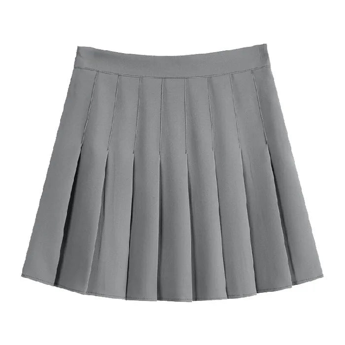 Women's High-Waist Pleated Mini Skirt