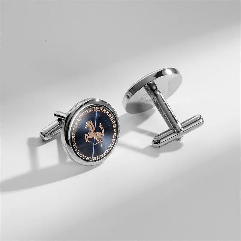 Square Cufflinks & Tie Clip Set | Unisex Dress Shirt Accessories