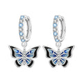 925 Sterling Silver Zircon Butterfly Drop Earrings – Women's Fine Jewelry