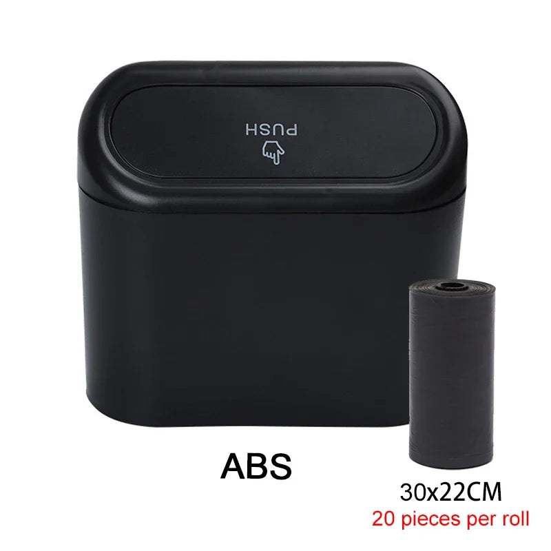 Bote de Basura para Coche con Tapa – Mini Cubo Antifugas con Bolsas de Basura