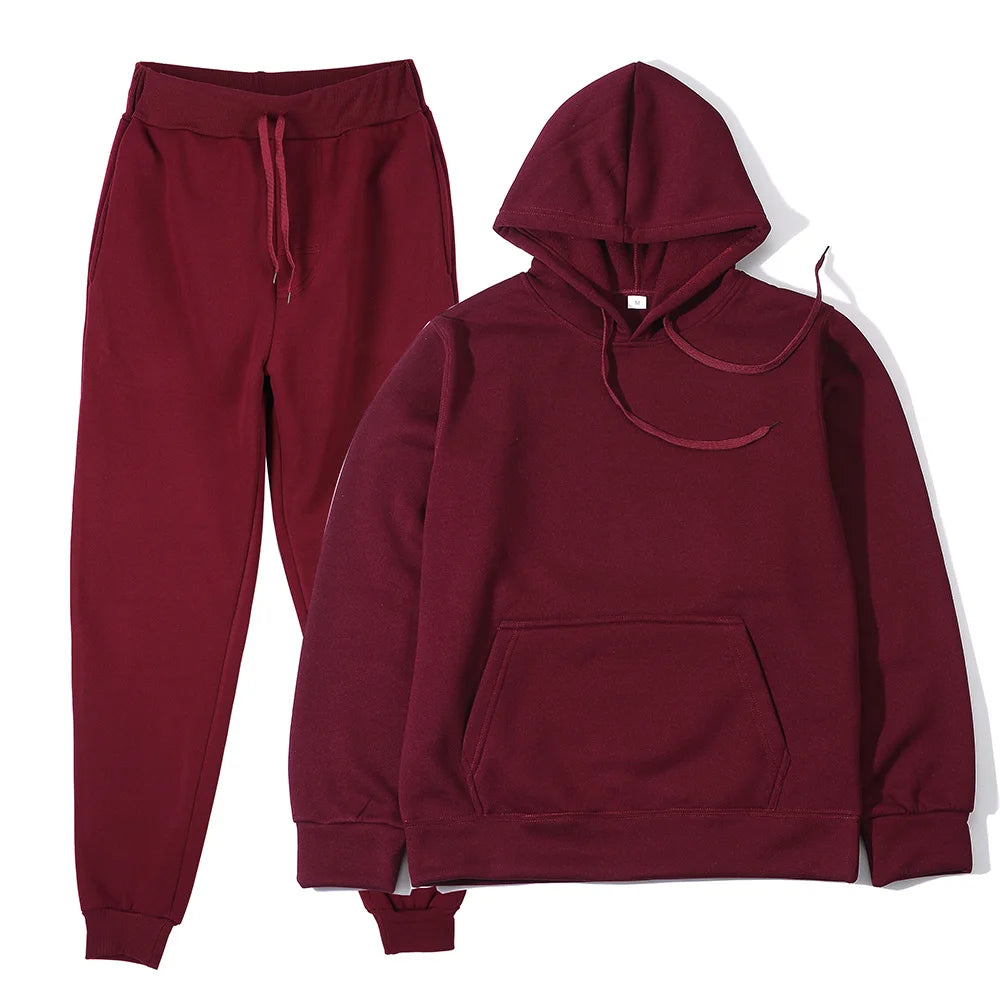 Conjunto de Sudadera con Capucha y Pantalones Deportivos de Moda