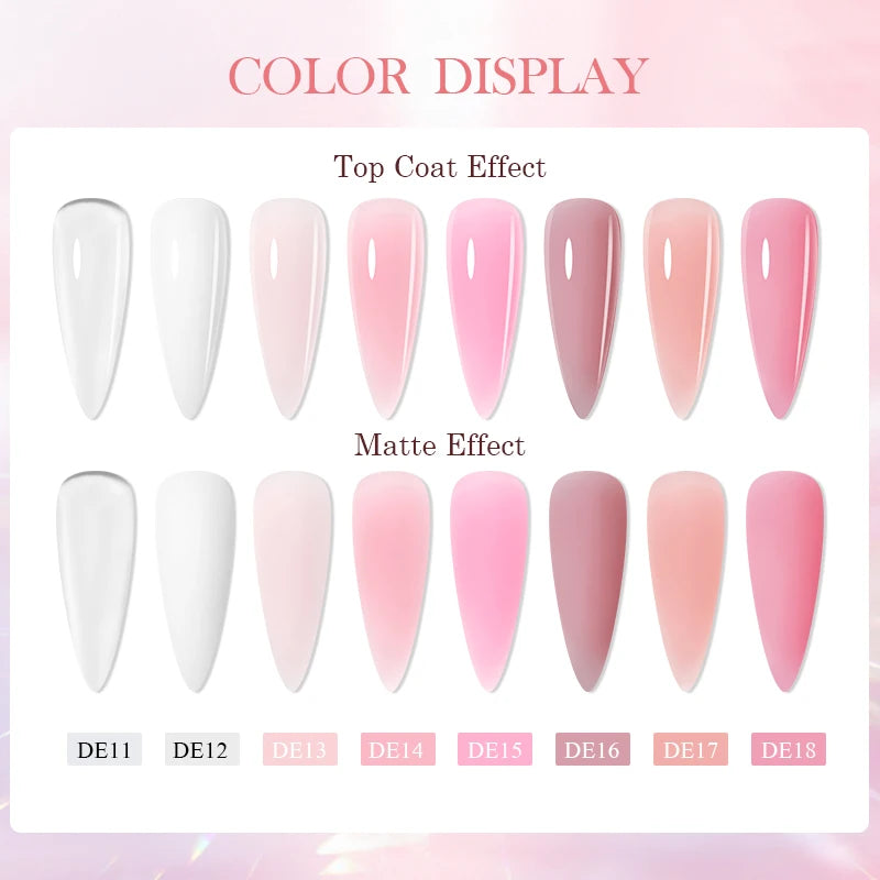 5-Piece Poly Nail Extension Gel Set – 20ml UV/LED Soak Off
