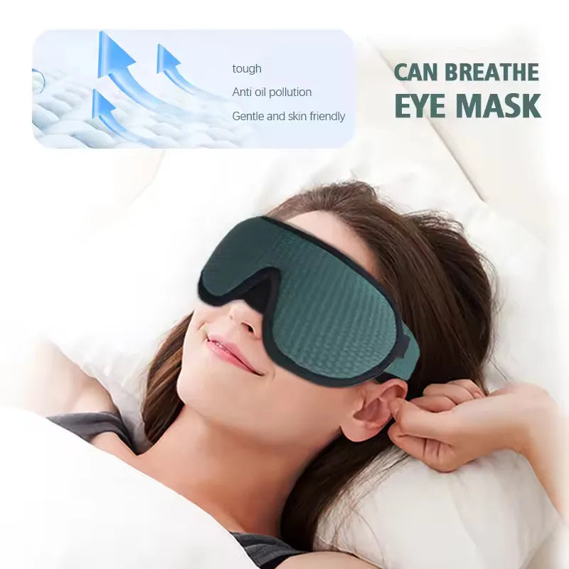 Unisex 3D Contour Sleep Eye Mask – 100% Blackout for Side Sleepers