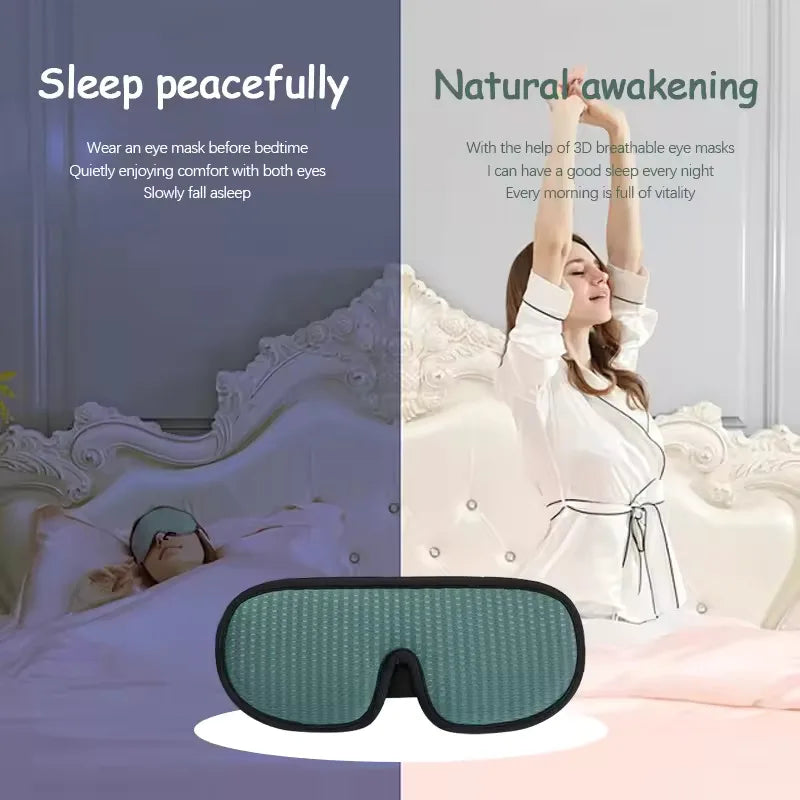 Unisex 3D Contour Sleep Eye Mask – 100% Blackout for Side Sleepers