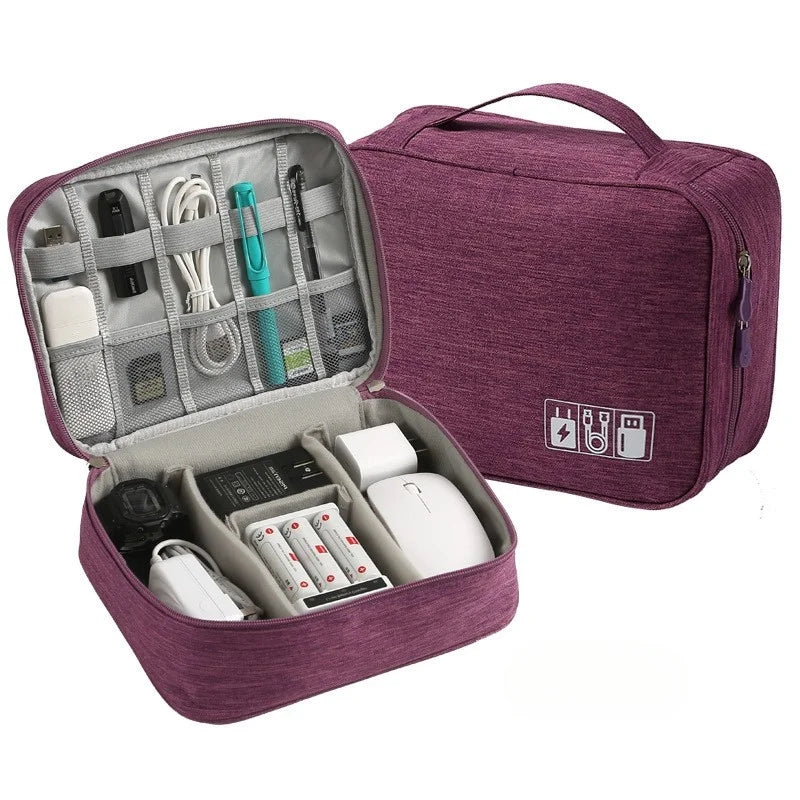 Waterproof Cable & Electronics Organizer Bag – Travel Tech Pouch