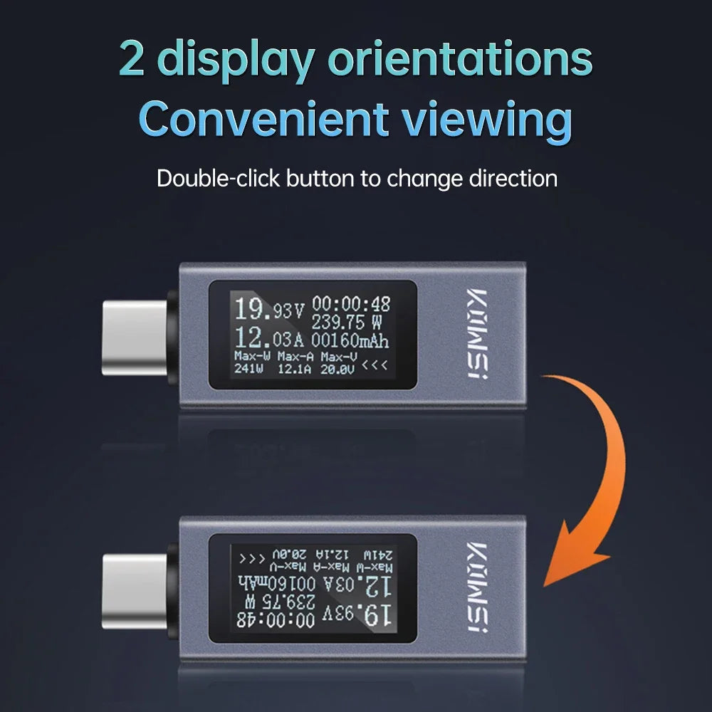 USB Power Meter & Charging Tester – DC 4–30V 0–12A OLED Display | KWS-2301C