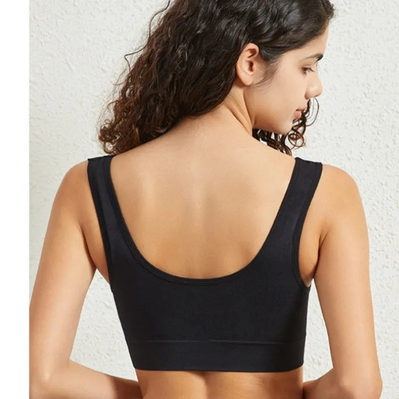 Sujetador Push-Up Sin Costuras para Mujer, Bralette Deportivo sin Aros, Top Corto, Lencería Sexy Lisa, Sin Relleno, Transpirable, Tallas Grandes, Sujetador Tipo Top S-5XL
