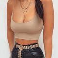 Women's Sleeveless Bandeau Crop Top | Cotton Bustier Vest Cami Seamless Tee S-L