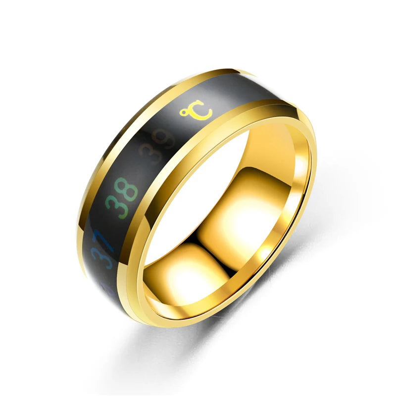 Smart Temperature-Sensitive Mood Ring | Stainless Steel | Waterproof