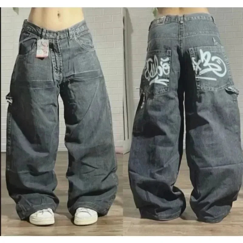 Y2K High-Waist Wide-Leg Jeans – 14 Colors