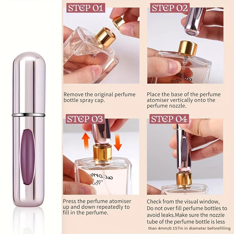 Mini Refillable Perfume Atomizer – 5ml Portable Travel Spray Bottle