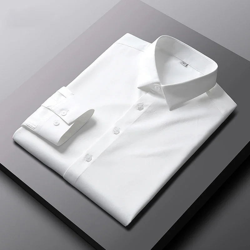Camisa de manga larga para hombre resistente a las arrugas