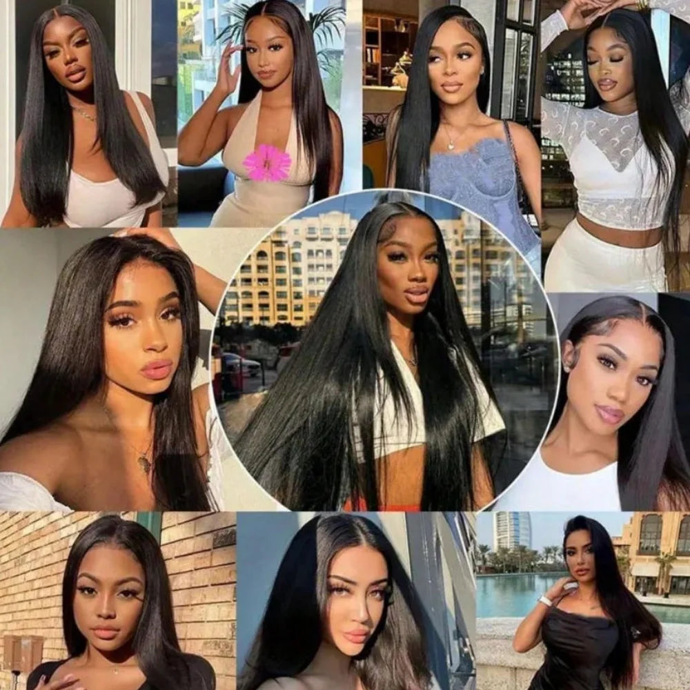 Brazilian Straight Human Hair Lace Front Wig – 250% Density, 13x4 & 13x6