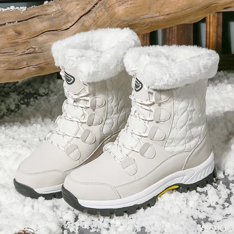 Women's Winter Snow Boots – Waterproof, Anti-Slip, Warm High-Top