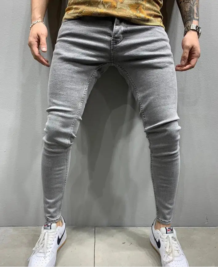 Men's Stretch Slim Jeans — Washed Vintage Denim