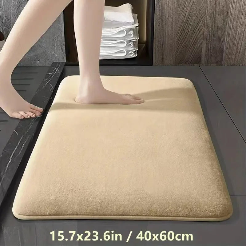 Alfombra de baño de color liso - Antideslizante y absorbente (3 tamaños)