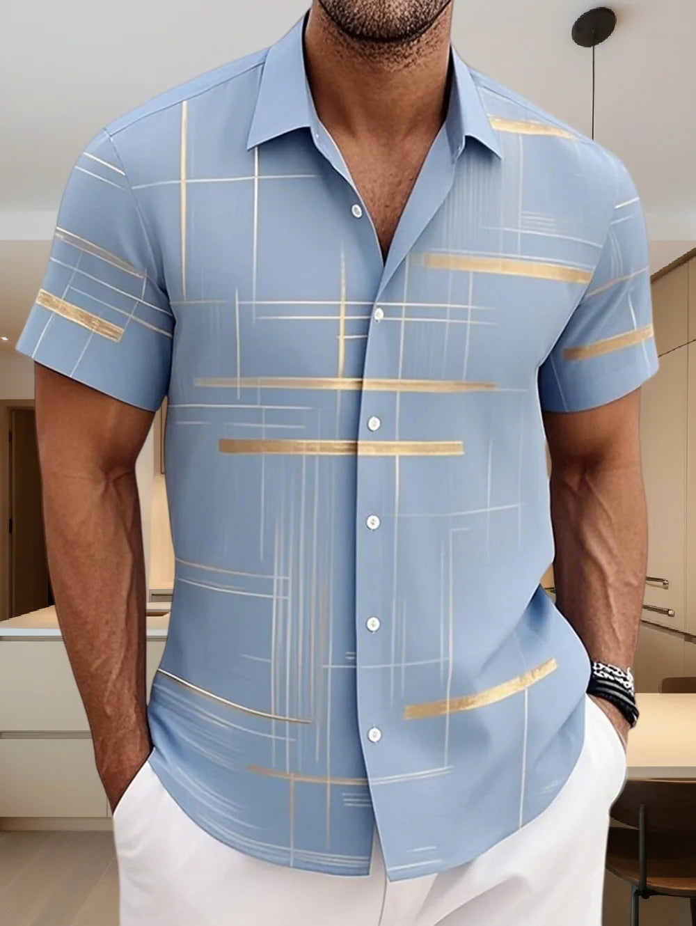 Men's Quick-Dry Short Sleeve Shirt - Loose Fit Casual (S-5XL)