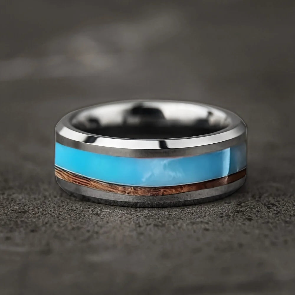 Cyberpunk 8mm Stainless Steel Ring | Gothic Punk Biker Jewelry for Men & Women