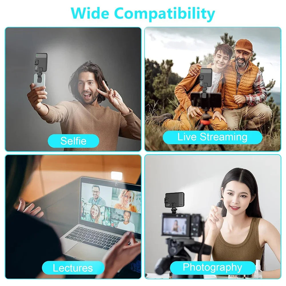 LED Selfie Ring Light — 60 LEDs, 7 Brightness Modes, Bi-Color 2500K-6500K