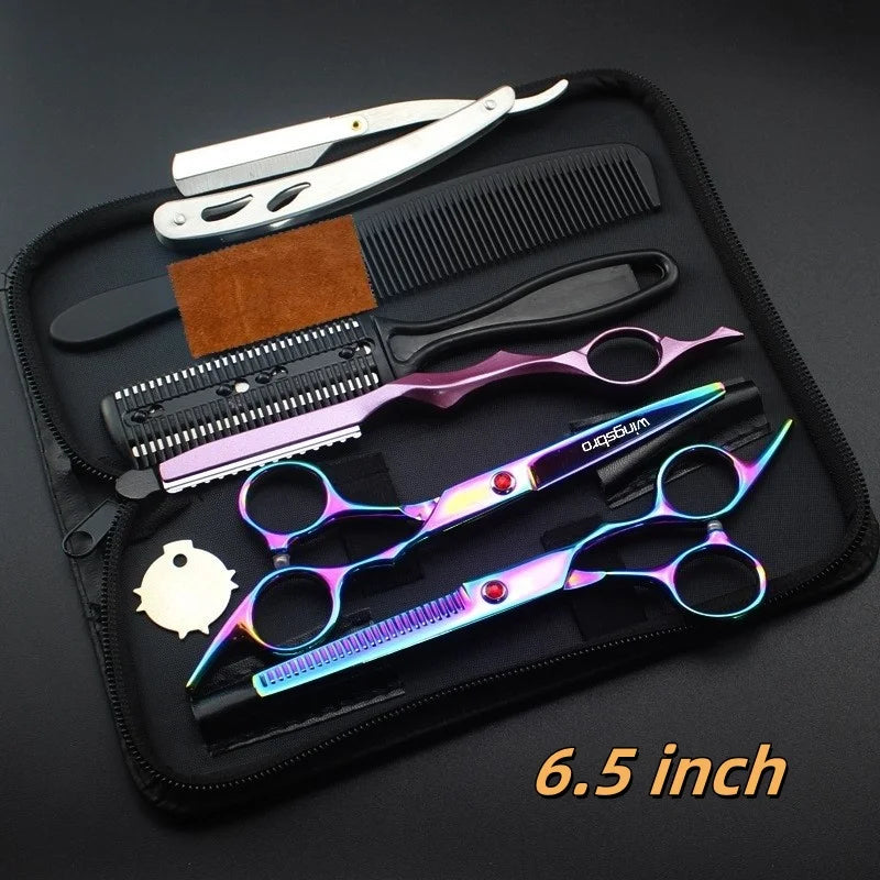 Japanese Hair Scissors Set – Professional Hairdressing Kit with Cutting & Thinning Shears