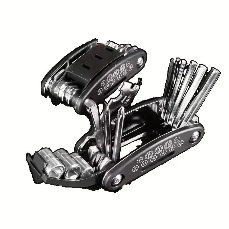 Juego de llaves de tubo 16 en 1 – Cabeza giratoria antideslizante, acero inoxidable, universal para reparaciones en el hogar y el automóvil
