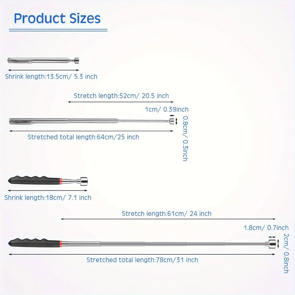 Telescopic Magnetic Pickup Tool – Extendable, Reaches Hard-to-Access Areas