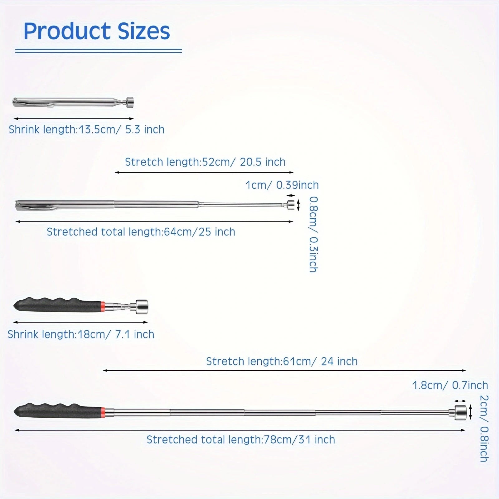 Telescopic Magnetic Pickup Tool – Extendable, Reaches Hard-to-Access Areas