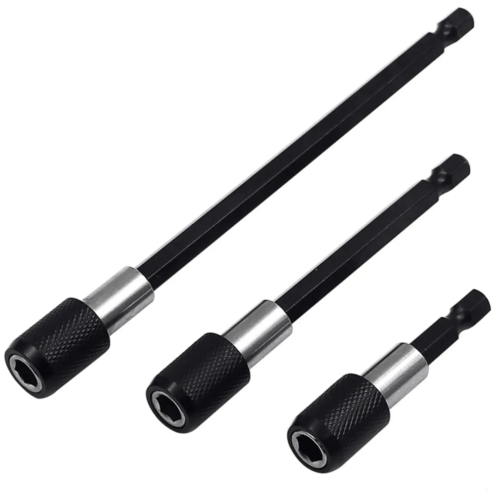 3PC 1/4" Hex Quick-Release Extension Rod Set – 60/100/150mm Drill Driver Bits