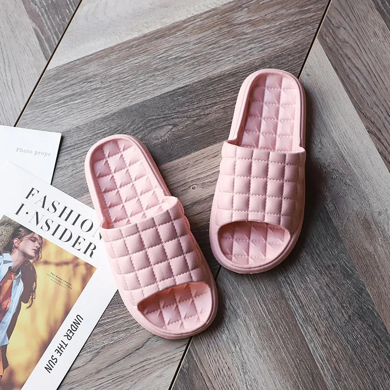 Pantuflas deslizantes de EVA para mujer – Zapatos planos antideslizantes para casa y baño