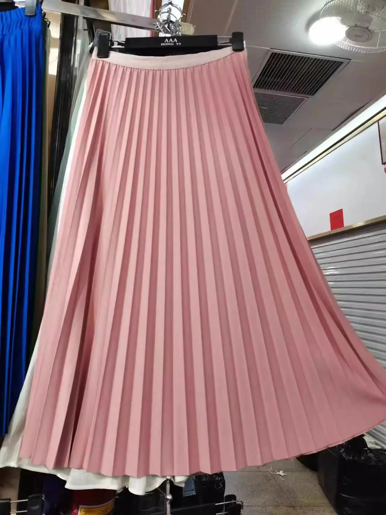 Elegant High-Waist Pleated Midi Skirt