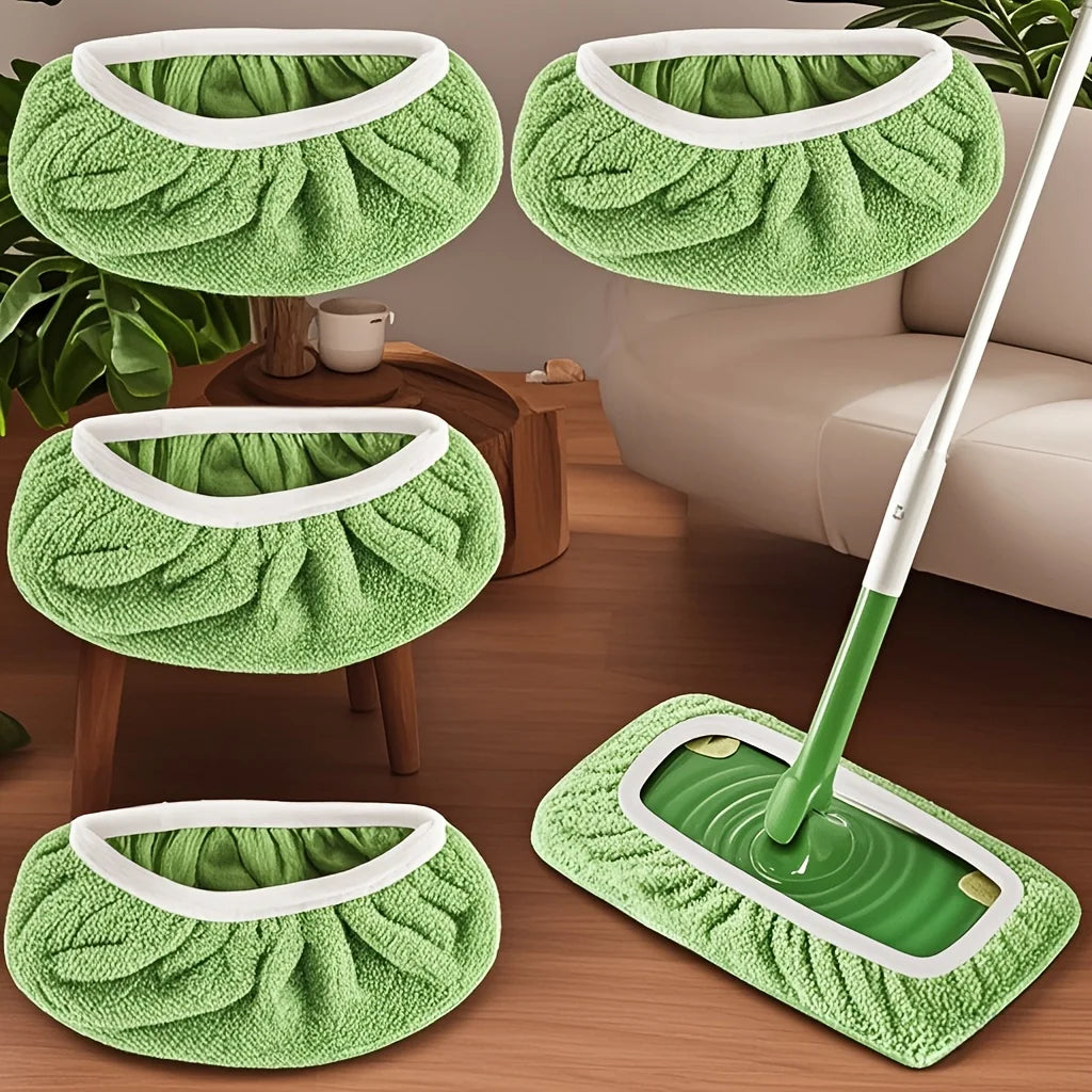 Reusable Microfiber Mop Pads – 4 Pack, High Absorption, Fits Most Standard Mops