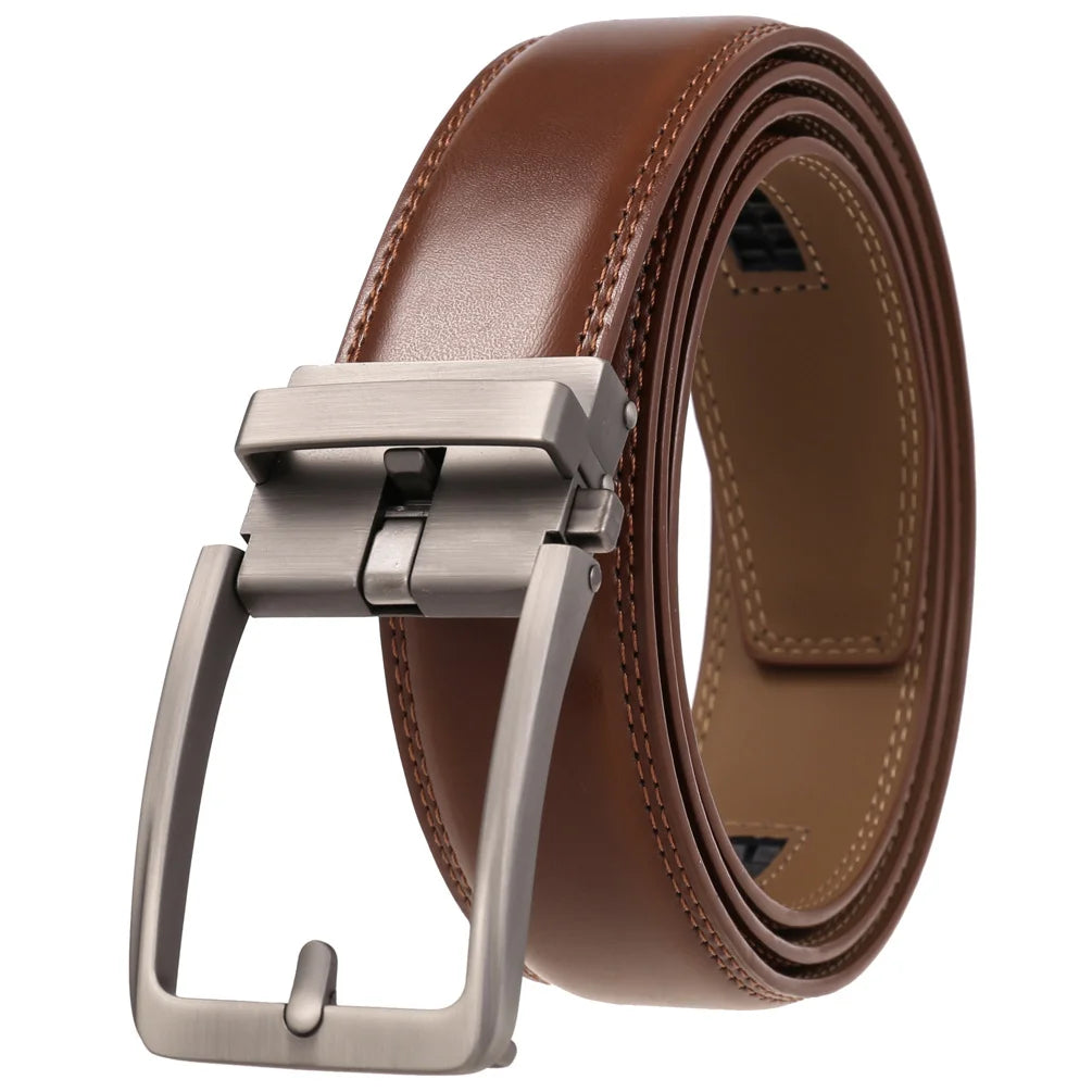 Men's Genuine Leather Automatic Buckle Belt | The Daily Drop