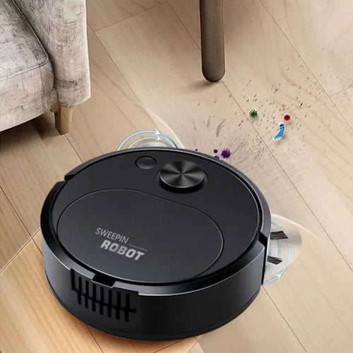 Robot Aspirador Inteligente 3 en 1 – Barre, Friega y Aspira, 1500Pa de Succión, Recargable por USB