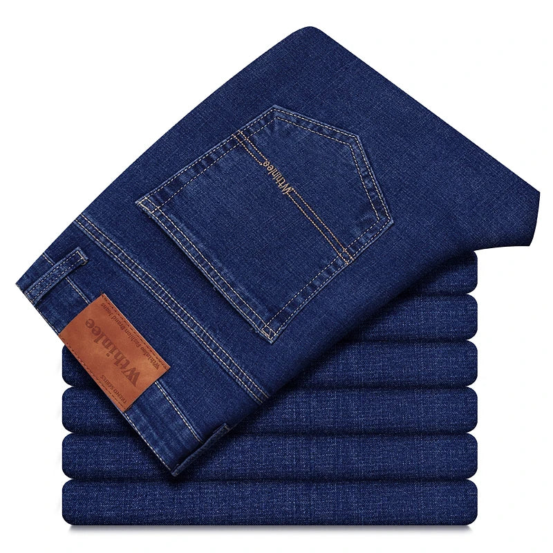 Unisex Stretch Straight Business Jeans