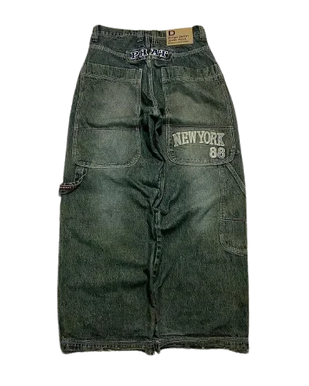 Y2K High-Waist Wide-Leg Jeans – 14 Colors